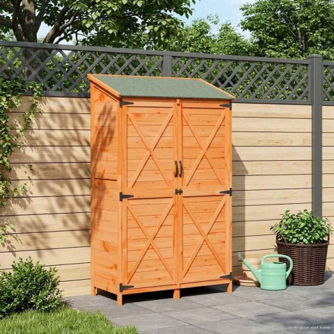 VidaXL Shed ogrodowy brązowy 106 x 56 x 176,5 cm Drewno inżynieryjne