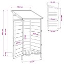 VidaXL Shed ogrodowy brązowy 59 x 56 x 113,5 cm Drewno inżynieryjne