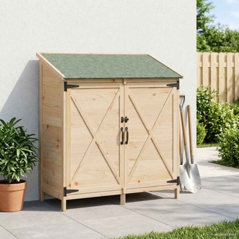 VidaXL Shed ogrodowy naturalny 106 x 56 x 113,5 cm Drewno inżynieryjne