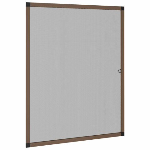VidaXL Siatka przeciw insektom do okien brązowy 110 x 130 cm