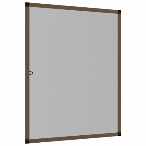 VidaXL Siatka przeciw insektom do okien brązowy 120 x 140 cm