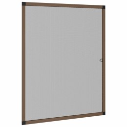 VidaXL Siatka przeciw insektom do okien brązowy 130 x 150 cm