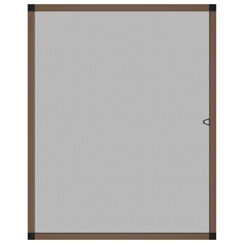 VidaXL Siatka przeciw insektom do okien brązowy 130 x 150 cm