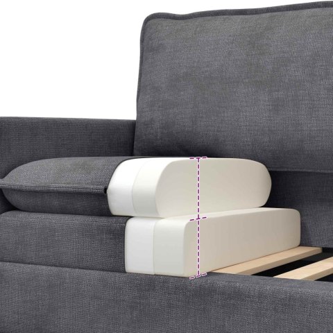 VidaXL Sofa ciemnoszary 126 x 81 x 87,5 cm Poliester