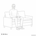 VidaXL Sofa ciemnoszary 156 x 81 x 87,5 cm tkanina