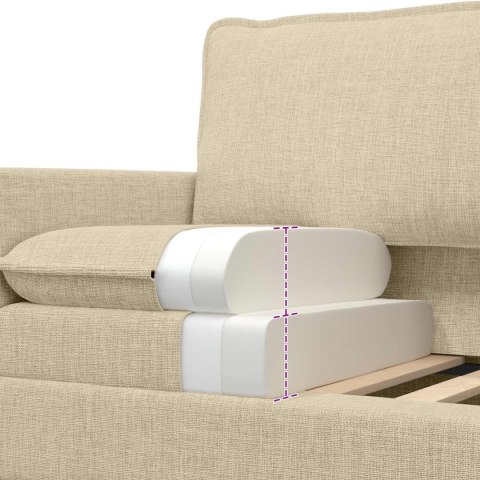 VidaXL Sofa kremowy tkanina