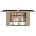 VidaXL Stół Ogrodowy Beżowy 100 x 55 x 37 cm Rattan PE i Szkło