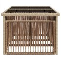 VidaXL Stół Ogrodowy Beżowy 100 x 55 x 37 cm Rattan PE i Szkło