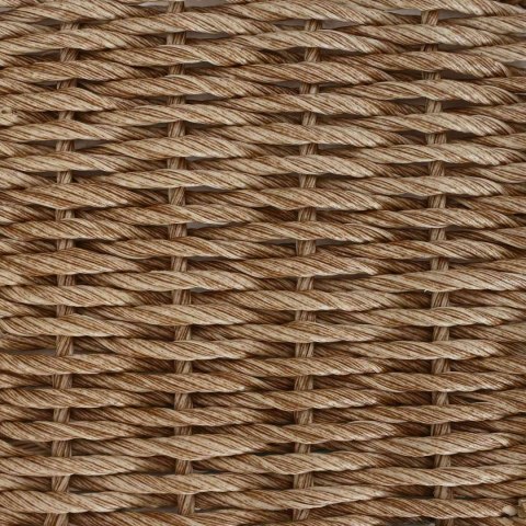 VidaXL Stół Ogrodowy Beżowy i czarny 55 x 55 x 37 cm Rattan PE i Szkło