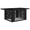 VidaXL Stół Ogrodowy Czarny 100 x 55 x 37 cm Rattan PE i Szkło