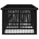 VidaXL Stół Ogrodowy Czarny 100 x 55 x 37 cm Rattan PE i Szkło