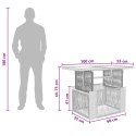 VidaXL Stół Ogrodowy Czarny 100 x 55 x 37 cm Rattan PE i Szkło