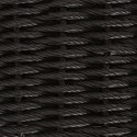 VidaXL Stół Ogrodowy Czarny 55 x 55 x 37 cm Rattan PE i Szkło
