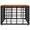 VidaXL Stół Ogrodowy Czarny i naturalny 55 x 55 x 37 cm