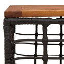 VidaXL Stół Ogrodowy Czarny i naturalny 55 x 55 x 37 cm