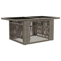 VidaXL Stół Ogrodowy Szary 100 x 55 x 37 cm Rattan PE i Szkło
