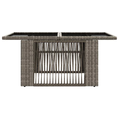 VidaXL Stół Ogrodowy Szary 100 x 55 x 37 cm Rattan PE i Szkło