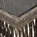 VidaXL Stół Ogrodowy Szary 100 x 55 x 37 cm Rattan PE i Szkło