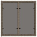 VidaXL Stół Ogrodowy Szary i czarny 55 x 55 x 37 cm Rattan PE i Szkło