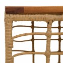 VidaXL Stół Ogrodowy naturalny 55 x 55 x 37 cm Rattan PE i Szkło