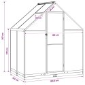 VidaXL Szklarnia Ogrodowa z drzwiami antracytowy 183,5 x 123 x 207 cm