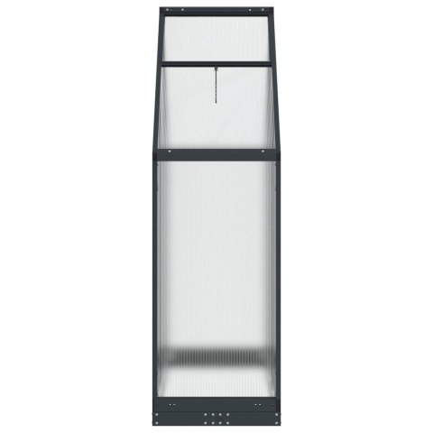 VidaXL Szklarnia Ogrodowa z drzwiami antracytowy 183,5 x 63,5 x 207 cm