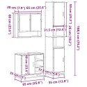 VidaXL 3-częściowy zestaw mebli łazienkowych, przydymiony dąb
