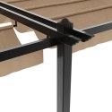 VidaXL Altana ogrodowa ze zwijanym dachem, taupe, 3x6 m, aluminium