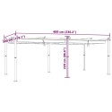 VidaXL Altana ogrodowa ze zwijanym dachem, taupe, 3x6 m, aluminium