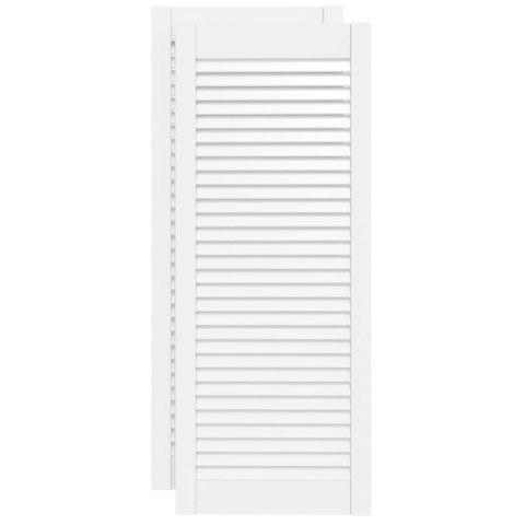 VidaXL Drzwi żaluzjowe do szafki, 2 szt., białe, 99,3x39,4 cm, sosnowe