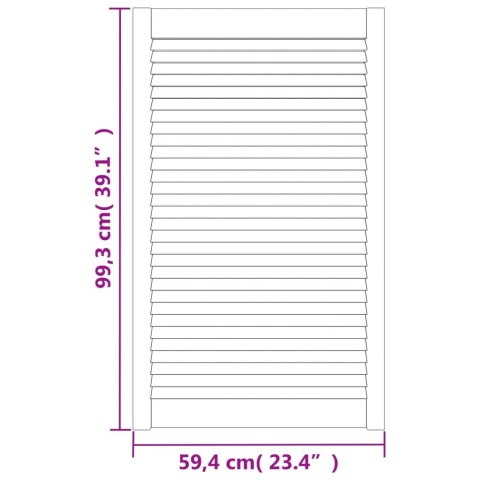VidaXL Drzwi żaluzjowe do szafki, 99,3x59,4 cm, lite drewno sosnowe