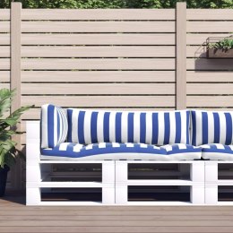 VidaXL Poduszka na zewnątrz 3 pcs Niebieski i biały 103 x 58 x 10 cm