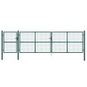 VidaXL Siatkowa bramka ogrodowa zielona 500x125 cm ocynkowana stal