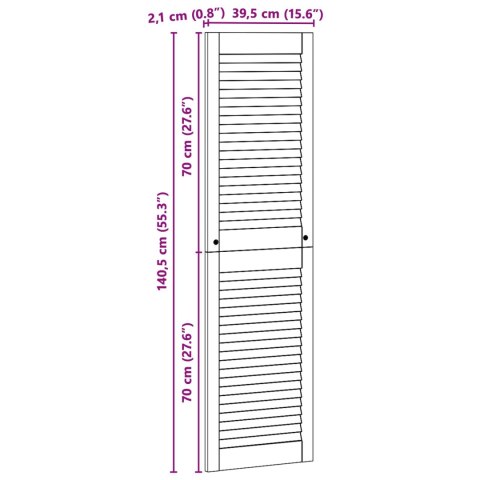 VidaXL Drzwi do szafki 4 pcs Naturalny 140,5 x 2,1 x 39,5 cm