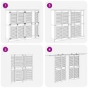 VidaXL Drzwi do szafki z drzwiami 4 pcs Naturalny 170 x 2,1 x 39,5 cm