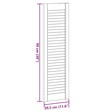 VidaXL Drzwi do szafek żaluzjowe 2 szt. Białe 99x29,5 cm