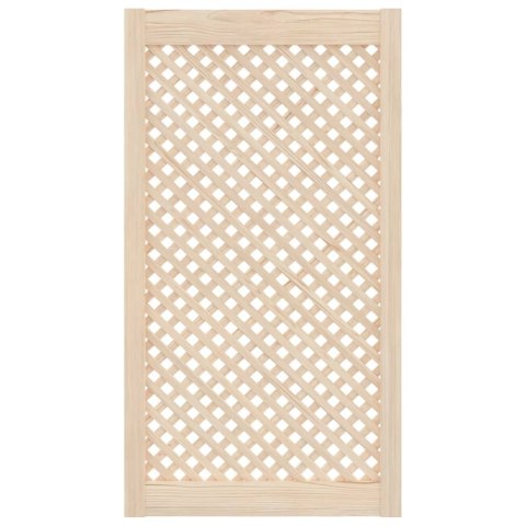 DRZWICZKI DO SZAFKI Z KRATKĄ 2 SZT 49,5X99 CM LITE DREWNO SOSNOWE MEBLOWE