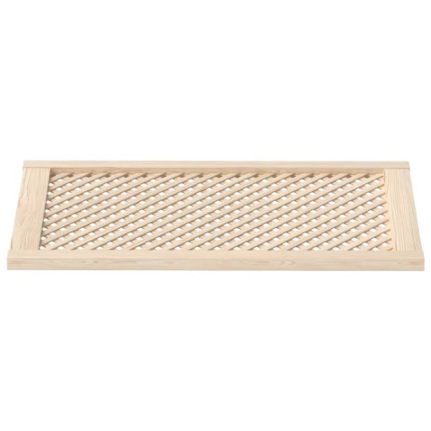 DRZWICZKI DO SZAFKI Z KRATKĄ 2 SZT 49,5X99 CM LITE DREWNO SOSNOWE MEBLOWE