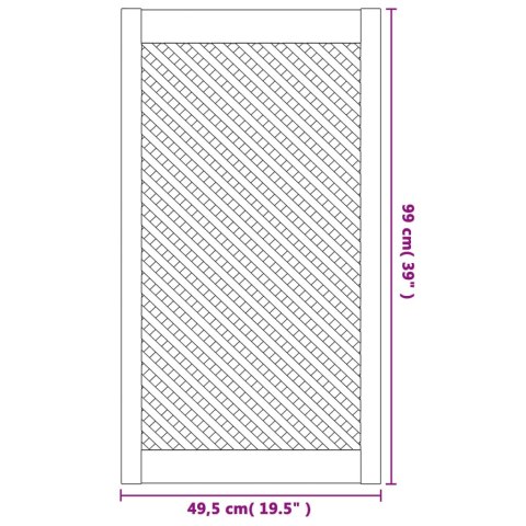 DRZWICZKI DO SZAFKI Z KRATKĄ 2 SZT 49,5X99 CM LITE DREWNO SOSNOWE MEBLOWE