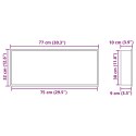 VidaXL Nisza prysznicowa Biały 75 x 30 x 9,5 cm Stal nierdzewna