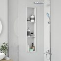 VidaXL Nisza prysznicowa Biały 90 x 20 x 9,5 cm Stal nierdzewna