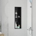 VidaXL Nisza prysznicowa Czarny 60 x 20 x 9,5 cm Stal nierdzewna