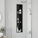 VidaXL Nisza prysznicowa Czarny 90 x 20 x 9,5 cm Stal nierdzewna