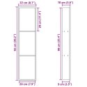 VidaXL Nisza prysznicowa Czarny 90 x 20 x 9,5 cm Stal nierdzewna