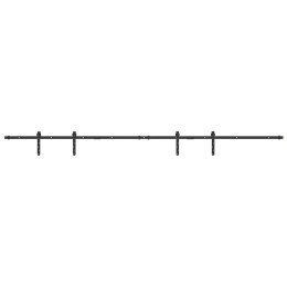 VidaXL System do drzwi przesuwnych do mebli, 244 cm, stal węglowa