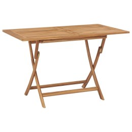 VidaXL Składany stół ogrodowy, 120x70x75 cm, lite drewno tekowe