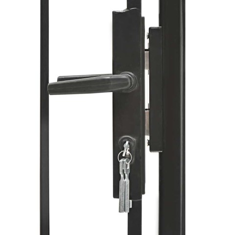 BRAMA OGRODOWA WOERDEN, STAL, 1X1,5 M, CZARNA