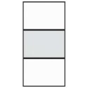 VidaXL Drzwi przesuwne, czarne, 102,5x205cm, szkło hartowane aluminium