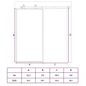 VidaXL Drzwi przesuwne, czarne, 102,5x205cm, szkło hartowane aluminium
