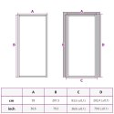 VidaXL Drzwi wewnętrzne, szkło ESG i aluminium, 93x201,5 cm, czarne